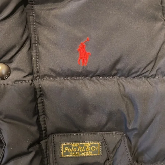 Boys Navy Ralph Lauren puffer jacket